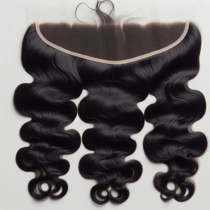 13X4 /13X6 HD RAW NATURAL BLACK FRONTAL