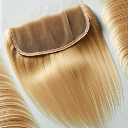 HD Deep Wave lace closure with defined waves and natural luster, ideal for seamless blending in hair extensions and protective styles.