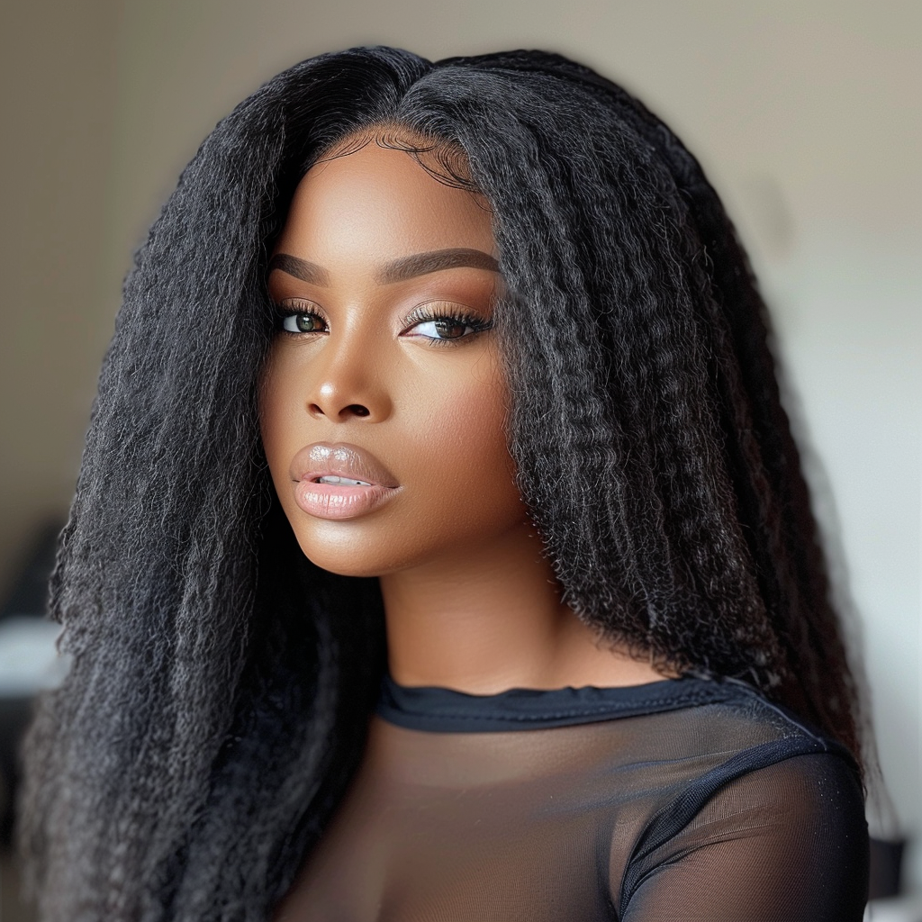 Kinky Straight 13x4-13x6 Lac 250 density Frontal Wig